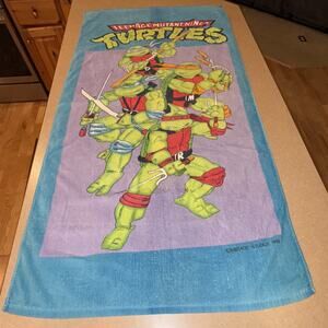 Vintage 1988 Teenage Mutant Ninja Turtles TMNT Jay Franco Beach Pool Bath Towel
